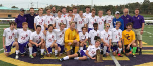 CCHS Boys Soccer Celebrate with the 2017 regional trophy
